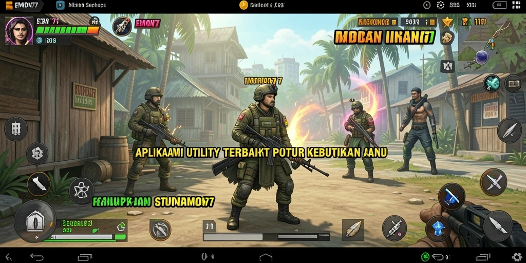 Tampilan antarmuka EMON77 yang sederhana dan intuitif untuk pengguna.