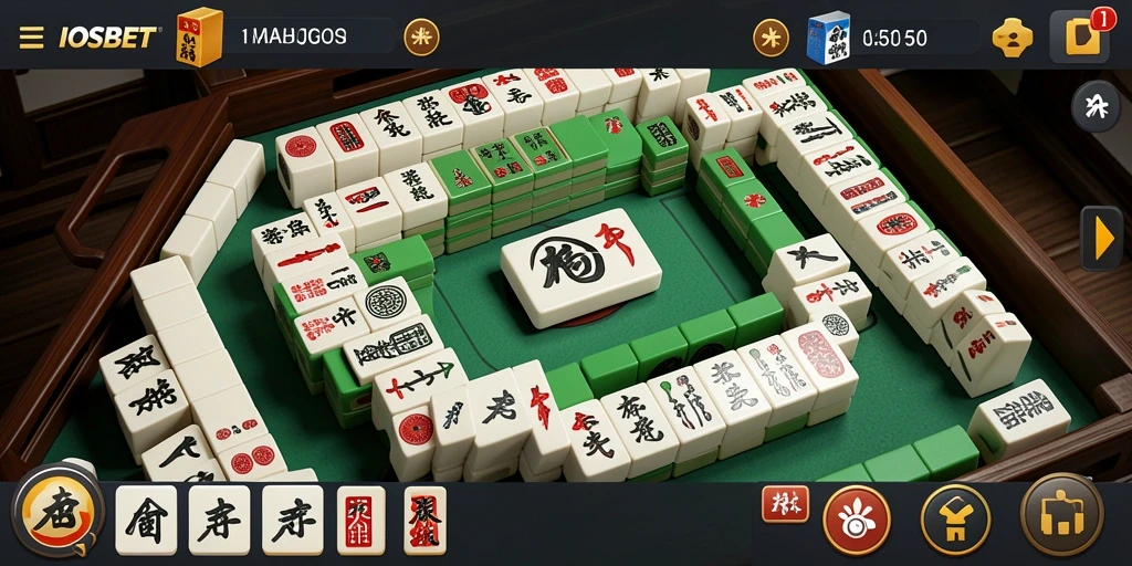 Tampilan gameplay Mahjong yang mendebarkan dan menyenangkan di IOSBET.