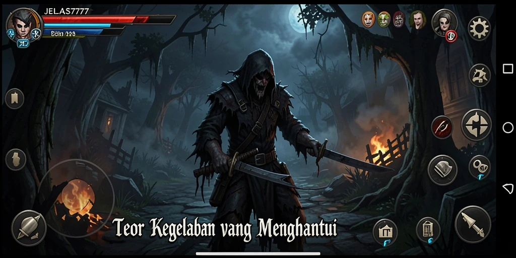 Gameplay menyeramkan JELAS777 dengan suasana kegelapan yang mencekam.