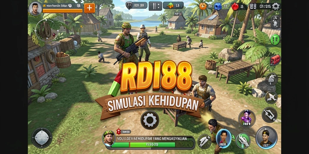 Tangkapan layar RDI88 menampilkan karakter sedang bersosialisasi dalam dunia virtual.