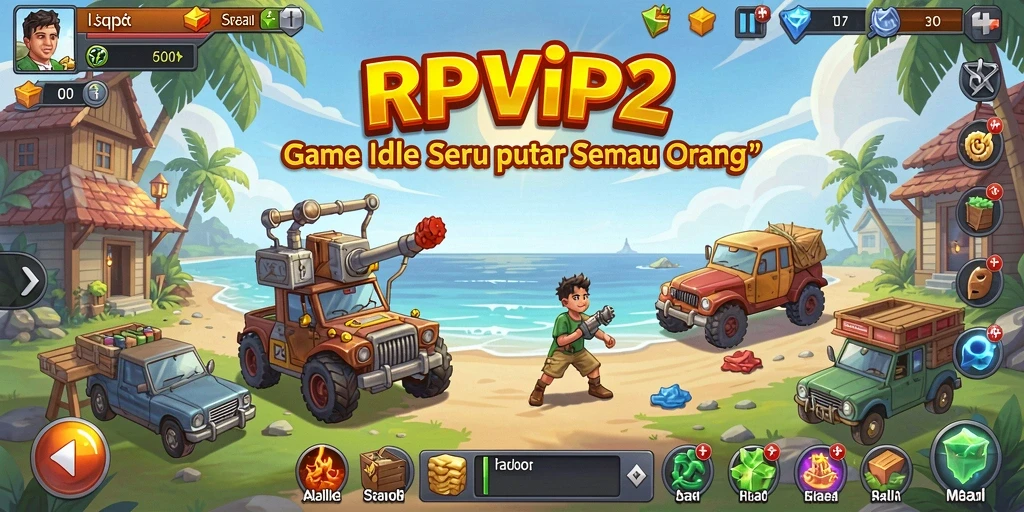 Tampilan gameplay RPVIP2 yang menarik dengan elemen Idle yang seru.