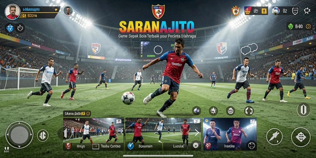 Tampilan menarik dari pertandingan sepak bola di SARANAJITU.