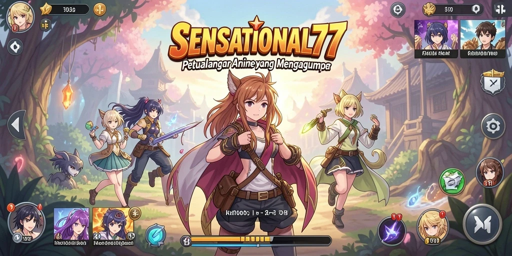 Tampilan gameplay SENSATIONAL77 yang penuh aksi dan karakter Anime yang menakjubkan.