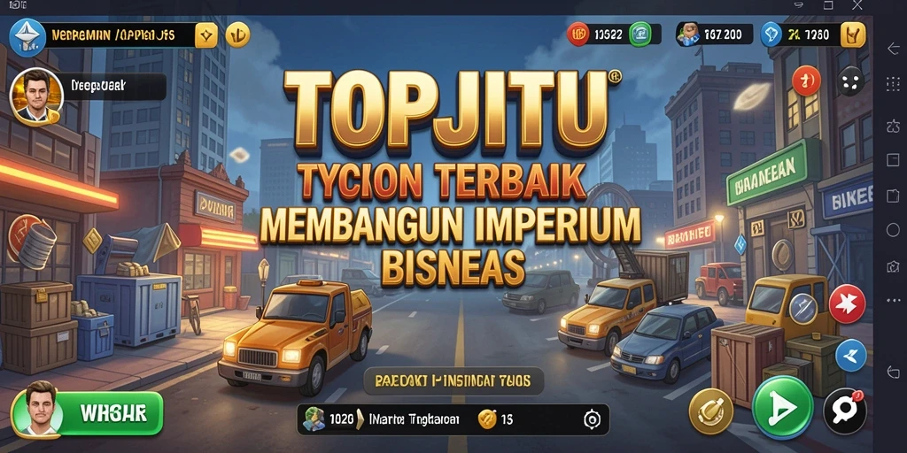 Tampilan gameplay <strong>TOPJITU</strong> saat membangun bisnis yang sukses.